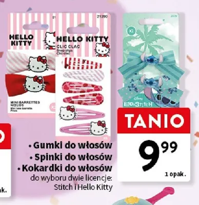 Kokardki do włosów Hello Kitty promocja w Intermarche