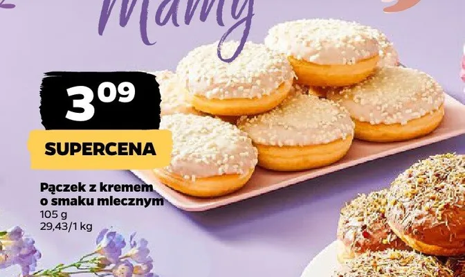 Pączek z kremem o smaku mlecznym promocja w Netto