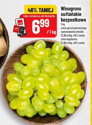 Winogrona sułtańskie bezpestkowe promocja w POLOmarket
