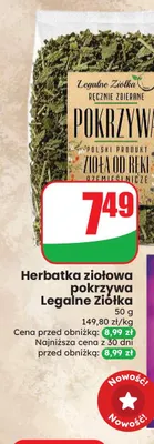 Herbatka ziołowa pokrzywa Legalne Ziółka promocja w Dino