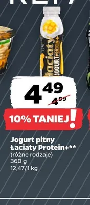 Jogurt pitny Łaciaty Protein+ promocja w Netto