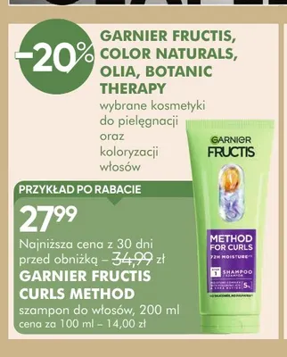 Szampon do włosów Garnier Fructis Curls Method promocja w Super-Pharm