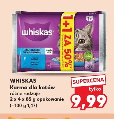 Mokra karma dla kotów Whiskas 8-pak promocja w Kaufland