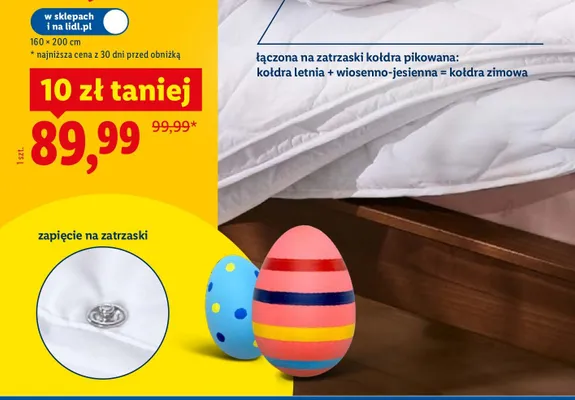 Kołdra na 4 pory roku 160×200 cm promocja w Lidl