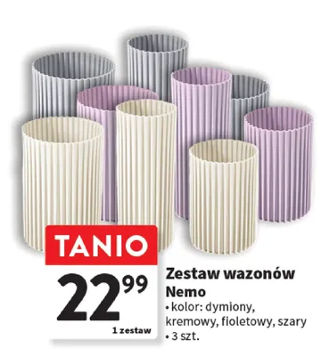 Zestaw wazonów Nemo promocja w Intermarche