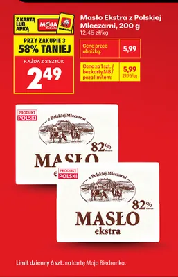 Masło ekstra z Polskiej Mleczarni promocja w Biedronka