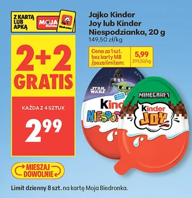 Jajko Kinder Joy promocja w Biedronka