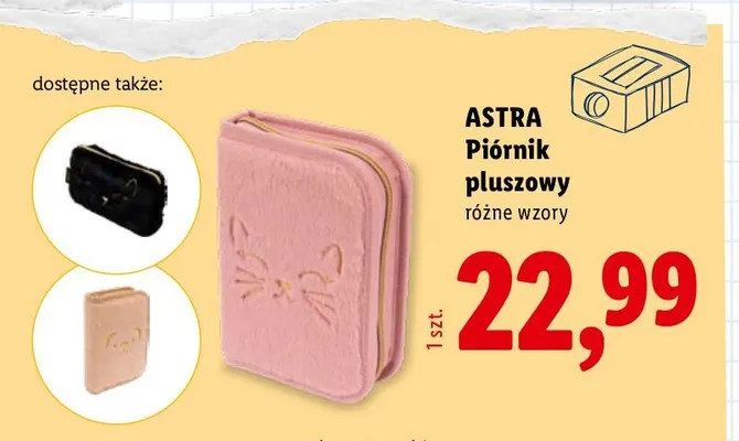 Piórnik pluszowy Astra promocja w Lidl
