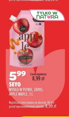 Mydło w płynie zapas Seyo Apple Maple promocja w Drogerie Natura
