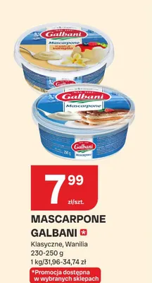 Ser mascarpone Galbani wanilia promocja w Chorten