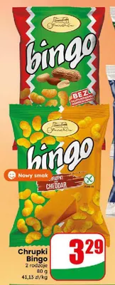 Chrupki Bingo cheddar promocja w Dino