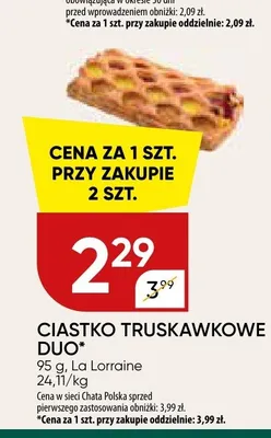 Ciastko truskawkowe duo La Lorraine promocja w Chata Polska