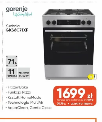 Kuchnia Gorenje GKS6C71XF promocja w Max Elektro