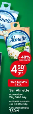 Puszysty serek twarogowy Almette lekki naturalny promocja w Żabka