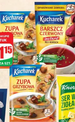 Zupa instant grzybowa promocja w Dino