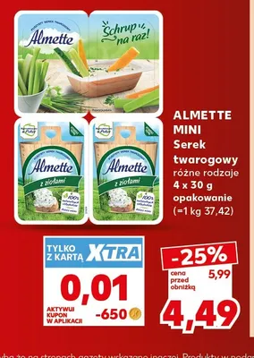 Serek twarogowy Almette Mini 4-pak promocja w Kaufland