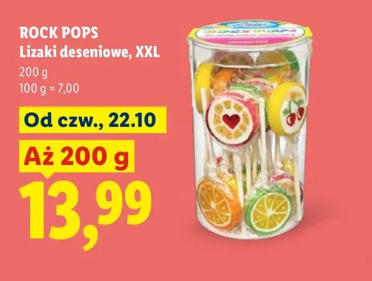 Lizaki deseniowe XXL Rock Pops promocja w Lidl