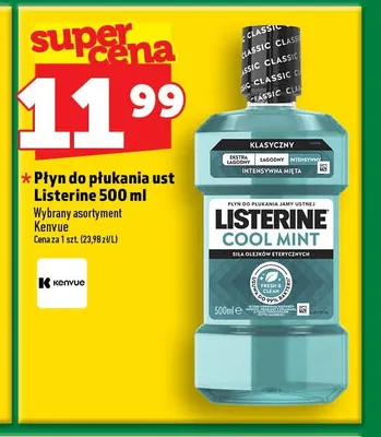 Płyn do płukania ust Listerine Cool Mint promocja w TOPAZ
