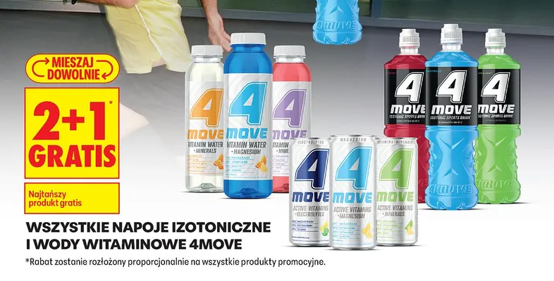 Napoje izotoniczne 4move promocja w Biedronka