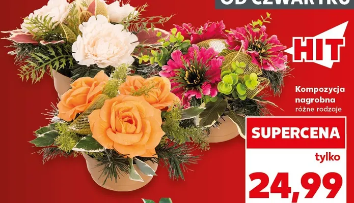 Kompozycja nagrobna promocja w Kaufland