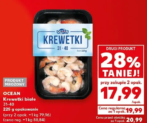 Krewetki białe 31-40 Ocean promocja w Kaufland