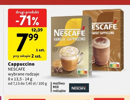 Kawa rozpuszczalna Cappuccino Nescafe Tiramisu promocja w Intermarche