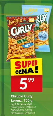 Chrupki Curly Light Lorenz promocja w Twój Market