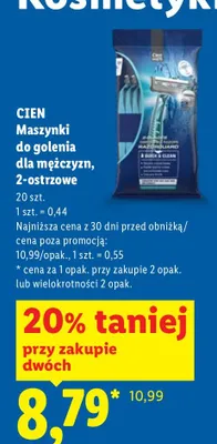 Maszynki do golenia dla mężczyzn, 2-ostrzowe promocja w Lidl