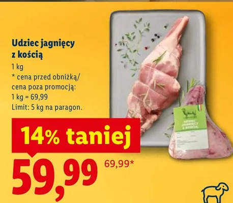 Udziec jagnięcy z kością promocja w Lidl