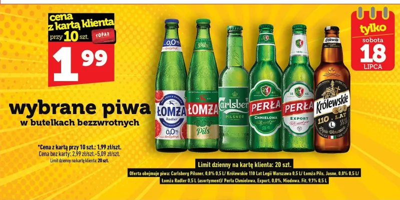 Piwo Perła 9,1% promocja w TOPAZ