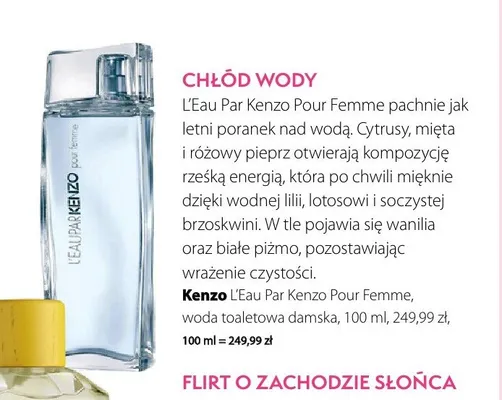 Woda toaletowa damska Kenzo L'Eau Par Kenzo Pour Femme promocja w Hebe
