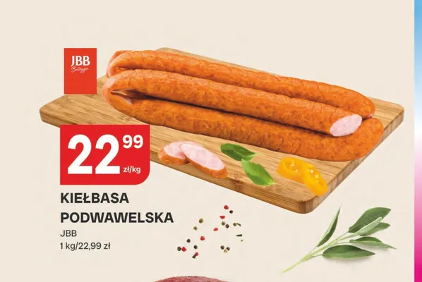 Kiełbasa Podwawelska JBB promocja w Chorten