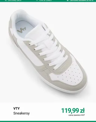 Sneakersy Vty promocja w Deichmann