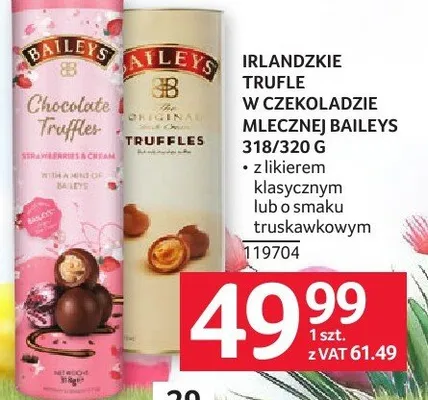 Irlandzkie trufle w czekoladzie mlecznej Baileys 318/320 g promocja w Selgros