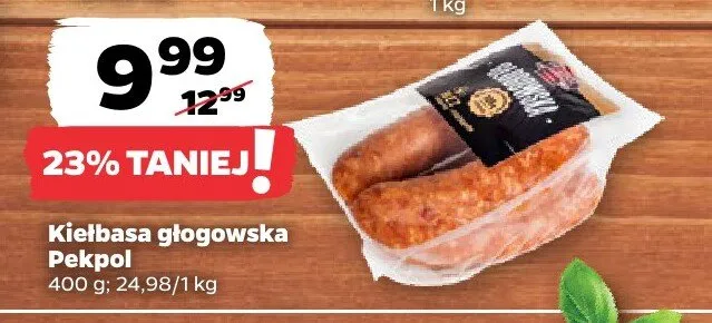 Kiełbasa głogowska promocja w Netto