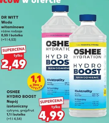 Napój izotoniczny OSHEE HYDRO BOOST cytryna promocja w Kaufland