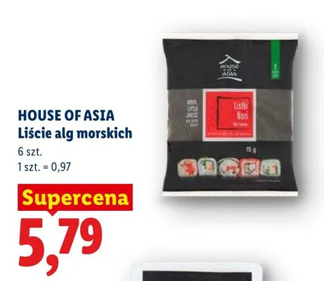 Liście alg morskich House of Asia promocja w Lidl
