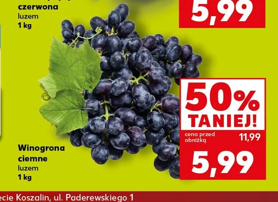 Winogrona ciemne promocja w Kaufland