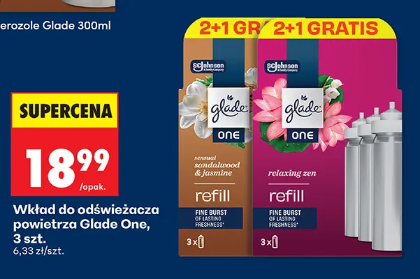 Wkład do odświeżacza powietrza Glade One promocja w Biedronka