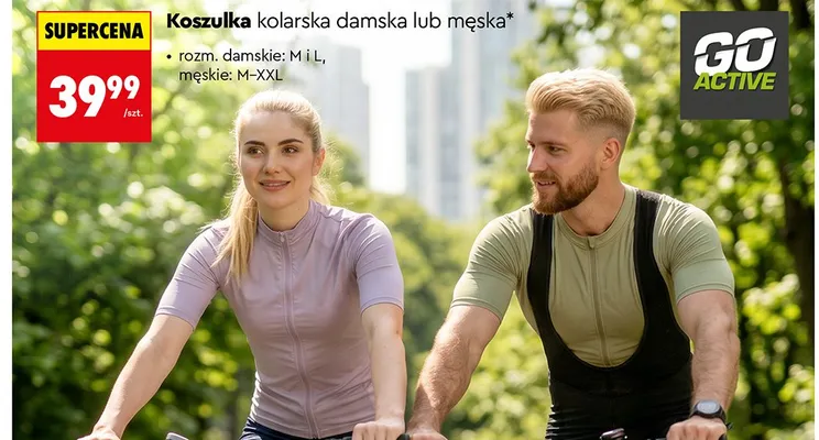 Koszulka kolarska męska GO ACTIVE promocja w Biedronka