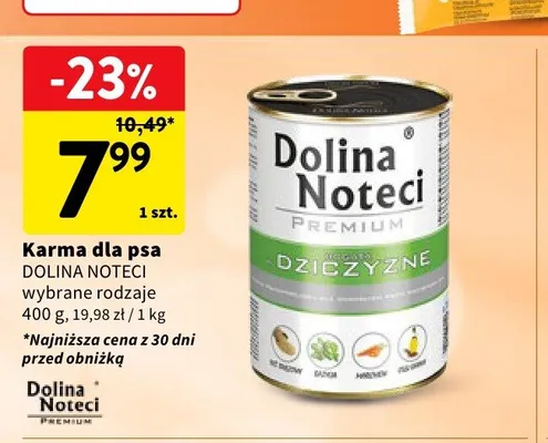 Karma dla psa Dolina Noteci Premium Dziczyzna promocja w Intermarche