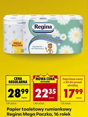 Papier toaletowy rumiankowy Mega Paczka 16 szt. promocja w Biedronka