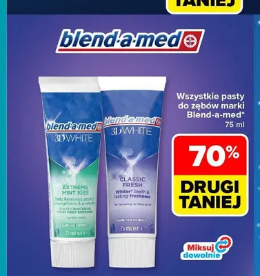 Pasta do zębów 3D White Classic Fresh Blend-a-med promocja w Carrefour