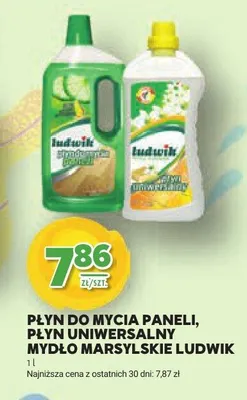 Płyn do mycia paneli, płyn uniwersalny, mydło marsylskie Ludwik promocja w Stokrotka