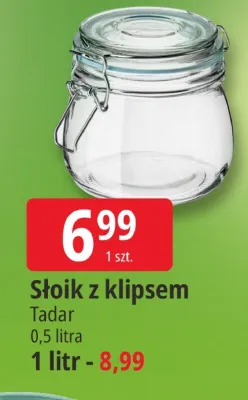 Słoik z klipsem Tadar 0,5 l promocja w Leclerc