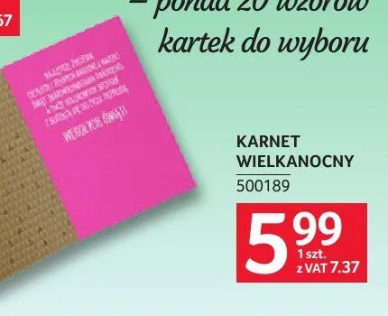 Karnet wielkanocny promocja w Selgros