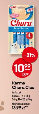 Karma dla kotów Ciao Churu tuńczyk promocja w Żabka