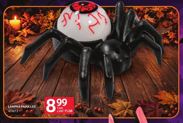 Lampka pająk LED promocja w Selgros