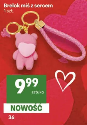 Brelok miś z sercem promocja w Delikatesy Centrum