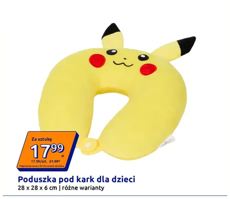 Poduszka pod kark dla dzieci Pokémon promocja w Action